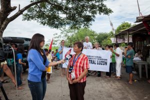 At Hacienda Luisita during an International Solidarity Mission in Central Luzon in 2013